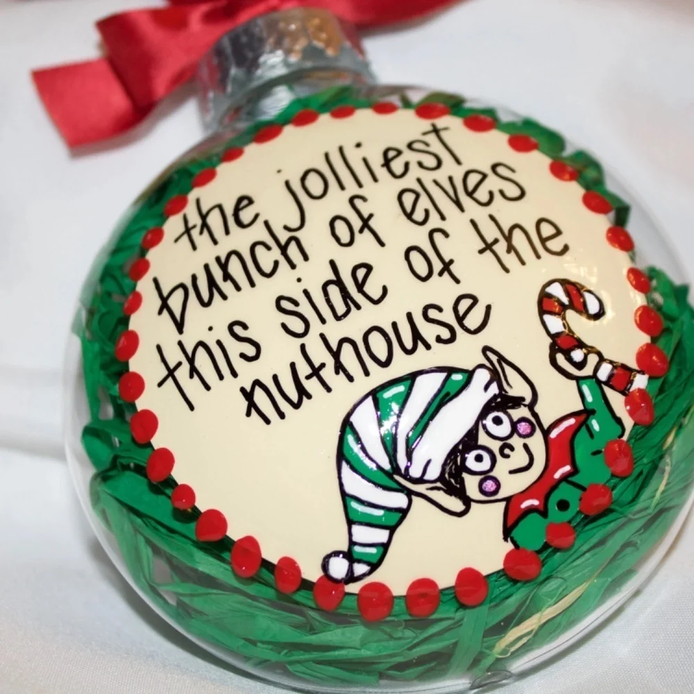 Elf Christmas Ornament: 
